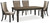 Ashley Tyler Creek Black Gray 5-Piece Dining Set with Table and 4 Framed Back Chairs