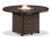 Ashley Paradise Trail Medium Brown Outdoor Loveseat and 2 Lounge Chairs with Fire Pit Table