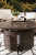 Ashley Paradise Trail Medium Brown Outdoor Fire Pit Table and 4 Chairs