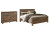 Trinell Brown King Panel Bed with Dresser