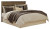 Ashley Trinell Brown Queen Panel Headboard Bed with Mirrored Dresser and 2 Nightstands