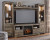 Ashley Trinell Brown 4-Piece Entertainment Center with 63" TV Stand and Electric Fireplace