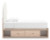 Ashley Shapella Tan White Twin Upholstered Panel Bed with Storage B100/11/B1566/50(2)/52/53