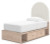 Ashley Shapella Tan White Twin Upholstered Panel Bed with Storage B100/11/B1566/50(2)/52/53