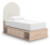 Ashley Shapella Tan White Twin Upholstered Panel Bed with Storage B100/11/B1566/50(2)/52/53
