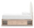 Ashley Shapella Tan White Twin Upholstered Panel Bed with Storage B100/11/B1566/50(2)/52/53