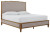 Ashley Sharlance Light Brown King Upholstered Panel Bed and 2 Nightstands
