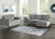 Ashley Hazela Charcoal Sofa Chaise and Loveseat