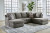 Ashley O'Phannon Putty 2-Piece Sectional with LAF Chaise / RAF Sofa Chaise and Ottoman