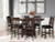 Haddigan Dark Brown Counter Height Dining Table and 6 Barstools PKG024550
