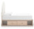 Ashley Shapella Tan White Full Upholstered Panel Bed with Storage