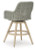 Ashley Seton Creek Beige Gray Outdoor Bar Height Barstool with Cushion (Set of 2)