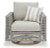 Ashley Seton Creek Gray 2 Outdoor Lounge Chairs with End Table