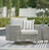 Ashley Seton Creek Gray 2 Outdoor Lounge Chairs with End Table