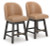 Ashley Neymorton Dark Grayish Brown Counter Height Barstool (Set of 2) D618-224