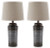 Ashley Norbert Gray Table Lamp (Set of 2)