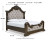 Ashley Maylee Dark Brown King Upholstered Bed, Dresser, Mirror and Chest