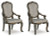 Ashley Maylee Dark Brown Dining Arm Chair (Set of 2)