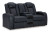 Ashley Fyne-Dyme Shadow Power Reclining Loveseat with Console