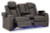 Ashley Fyne-Dyme Sapphire Power Reclining Loveseat with Console