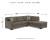 Mahoney Chocolate 2-Piece Sectional with Ottoman