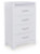 Ashley Frostlyn White Chest of Drawers