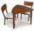 Ashley Lyncott Brown Dining Table and 2 Chairs