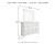 Benchcraft Kanwyn Whitewash Queen Tufted Upholstered Panel Bed with Mirrored Dresser