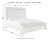 Benchcraft Kanwyn Whitewash Queen Panel Bed with Storage with Mirrored Dresser, Chest and 2 Nightstands