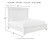 Benchcraft Kanwyn Whitewash King Panel Bed with Mirrored Dresser, Chest and 2 Nightstands