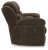 Ashley Frohn Chocolate Reclining Loveseat with Console