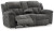 Ashley Frohn Chocolate Reclining Loveseat with Console