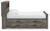Ashley Frandern Gray Full Bookcase Panel Bed with Storage