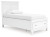 Ashley Fortman White Twin Panel Storage Bed, Dresser and Chest