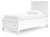 Ashley Fortman White Twin Panel Storage Bed, Dresser and Chest