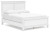 Fortman White Queen Panel Bed with Mirrored Dresser and 2 Nightstands