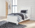 Ashley Fortman White Twin Panel Bed with Mirrored Dresser, Chest and 2 Nightstands