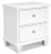 Fortman White Twin Panel Bed with Mirrored Dresser and Nightstand