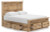 Ashley Fenderport Tan Queen Panel Storage Bed B100/13/B1170/54S/57/60(2)