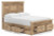 Ashley Fenderport Tan Full Panel Storage Bed
