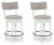 Ashley Robbinsdale Antique White Counter Height Barstool (Set of 2) D642-324