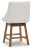 Ashley Cabalynn Oatmeal Light Brown Counter Height Barstool (Set of 2)