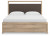 Ashley Hollymount Tan King Upholstered Panel Bed, Dresser and Chest