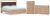 Ashley Hollymount Tan King Upholstered Platform Bed, Dresser and Chest