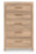 Ashley Hollymount Tan King Upholstered Platform Bed, Dresser and Chest