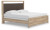 Ashley Hollymount Tan King Upholstered Panel Bed, Dresser and Mirror