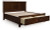 Ashley Danabrin Brown King Panel Storage Bed, Dresser, Mirror and Nightstand