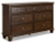 Ashley Danabrin Brown California King Panel Storage Bed, Dresser and Nightstand