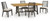Ashley Galliden Black Brown Dining Table and 4 Chairs