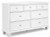 Ashley Fortman White California King Panel Storage Bed, Dresser and Nightstand